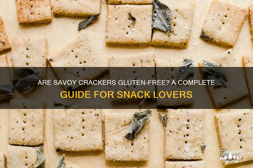are savoy crackers gluten free