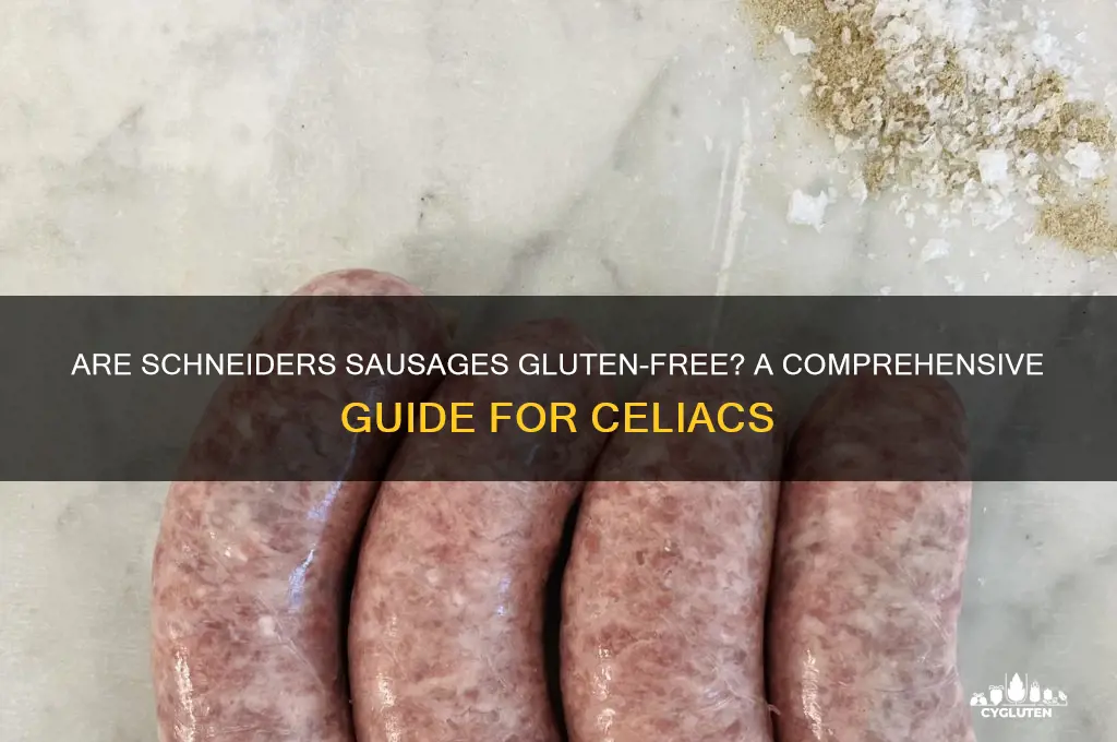 are schneiders sausages gluten free