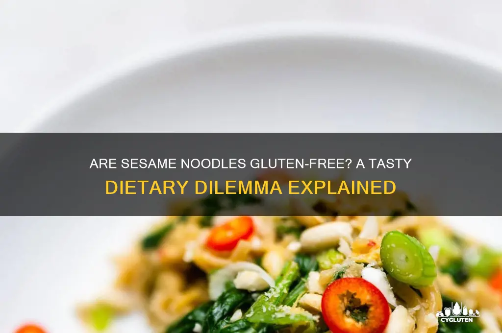 are sesame noodles gluten free