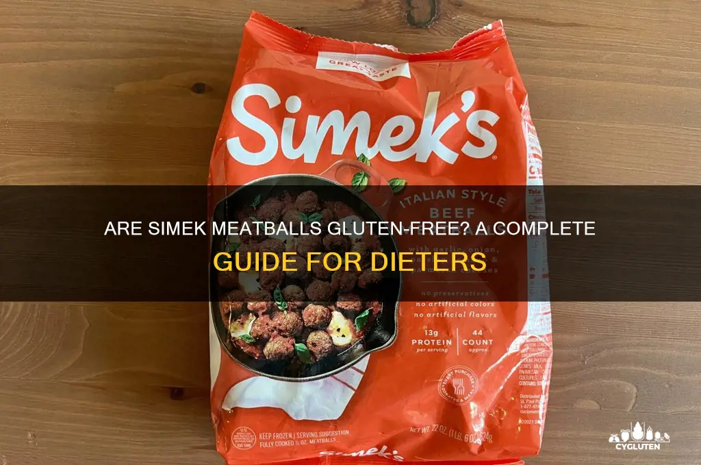 are simek meatballs gluten free