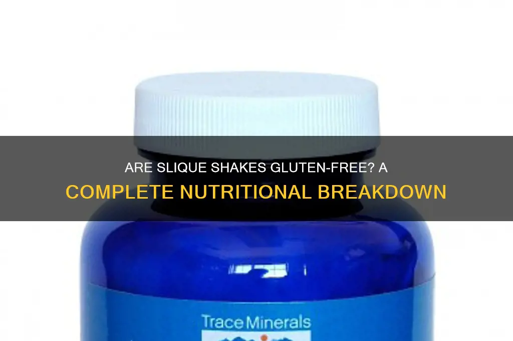 are slique shakes gluten free