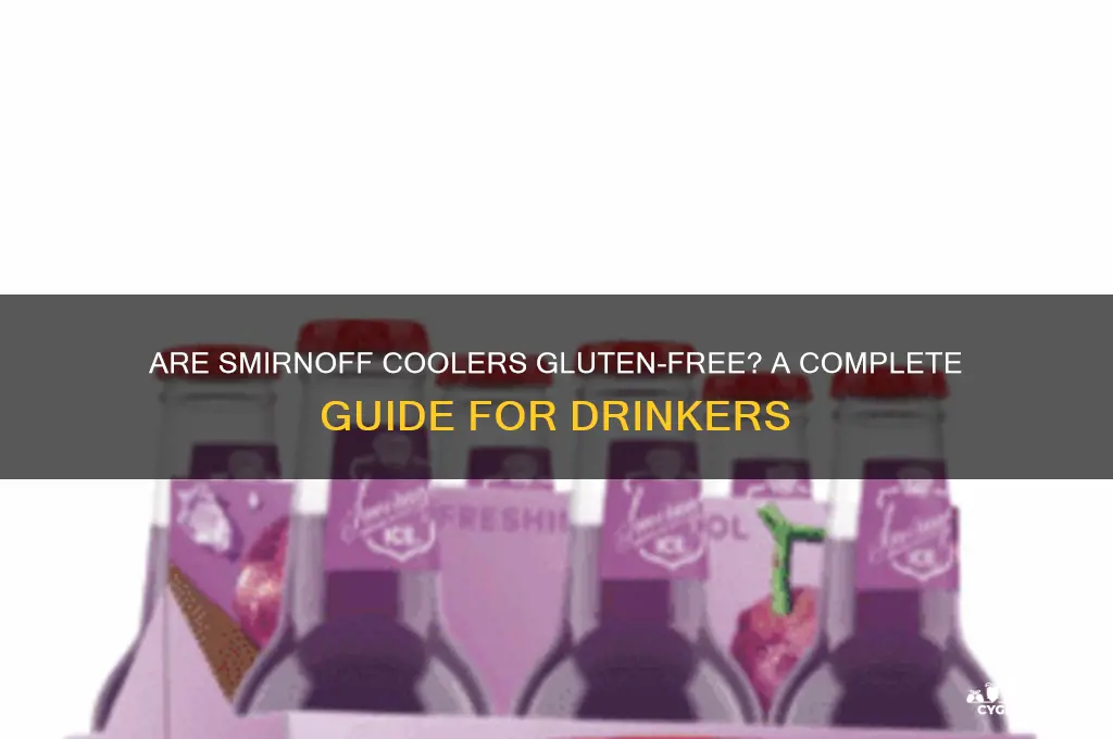 are smirnoff coolers gluten free