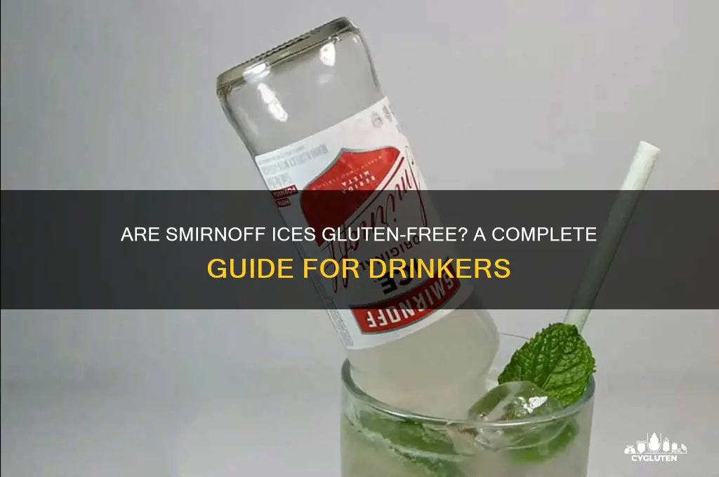 are smirnoff ices gluten free