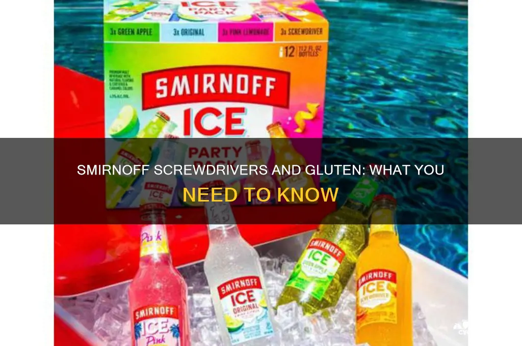 are smirnoff screwdrivers gluten free
