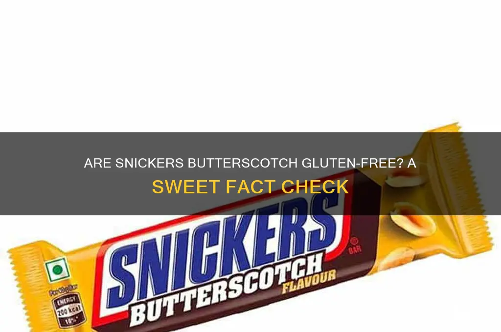 are snickers butterscotch gluten free