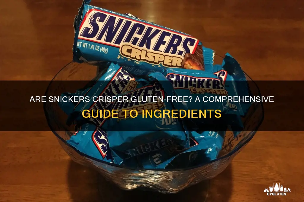 are snickers crisper gluten free