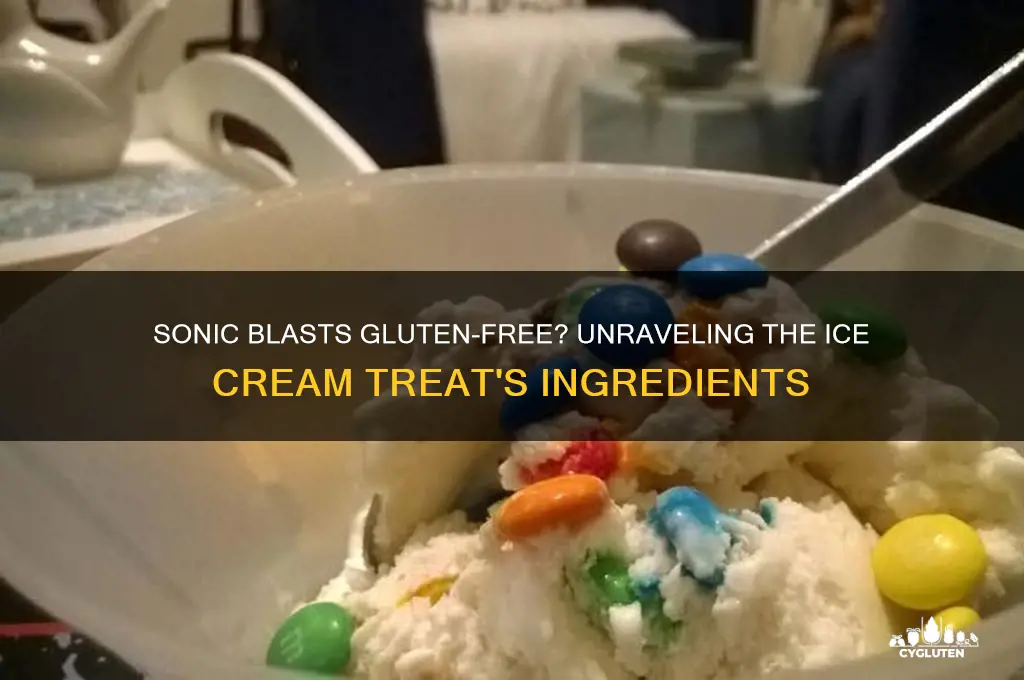 are sonic blasts gluten free