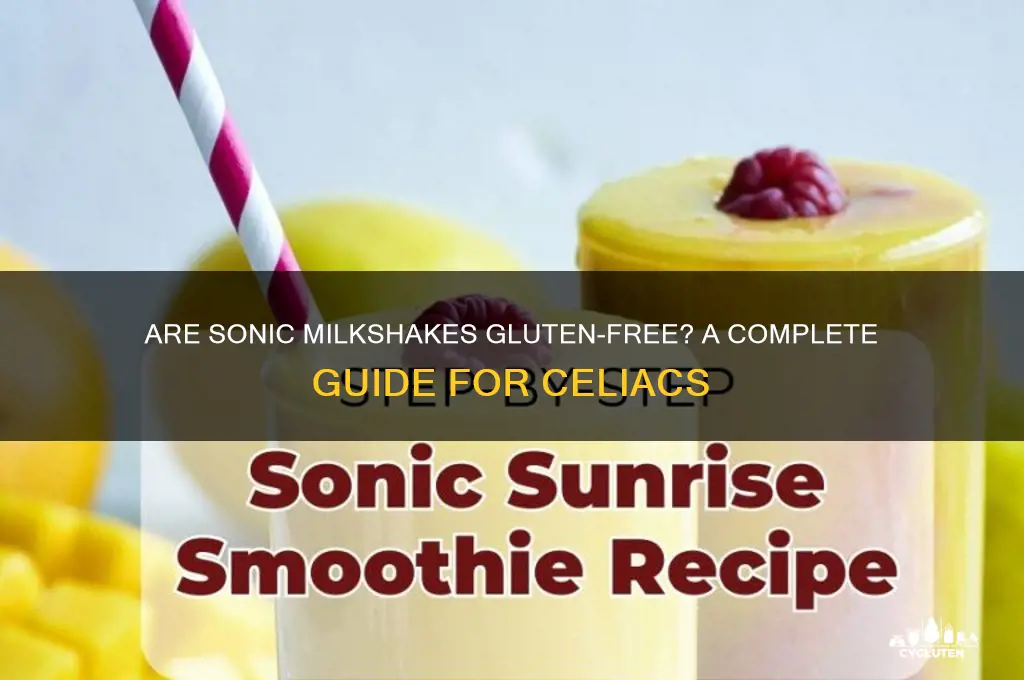 are sonic milkshakes gluten-free