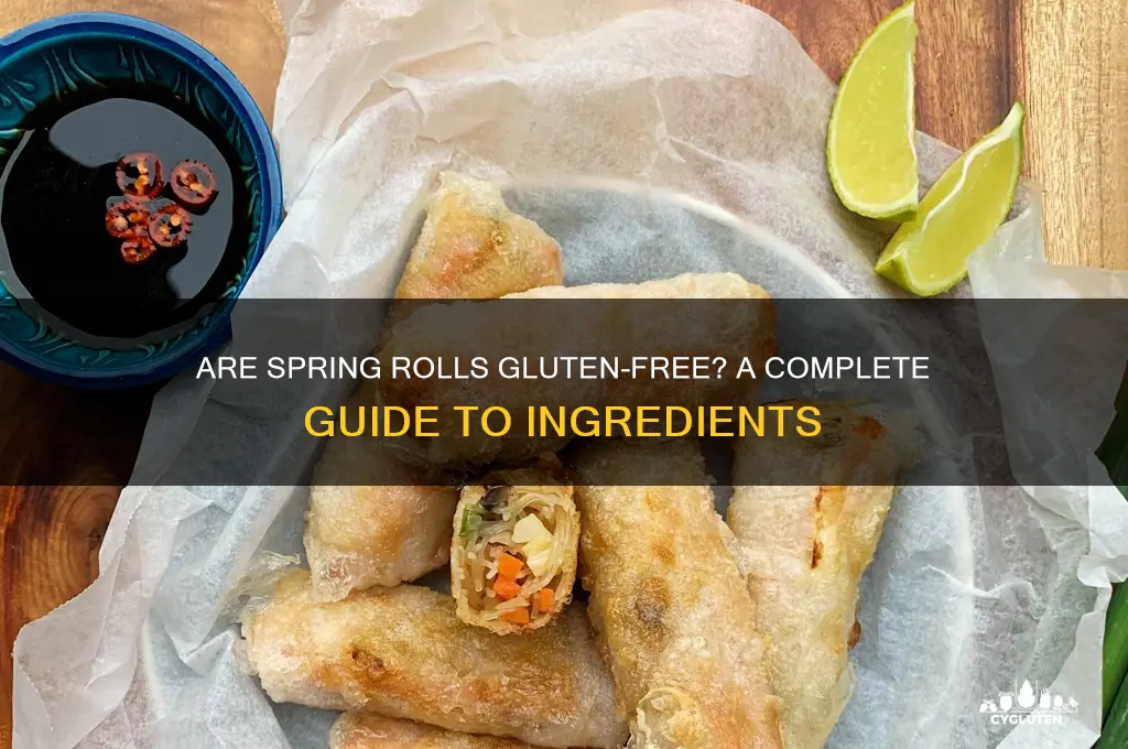 are speing rolls gluten free