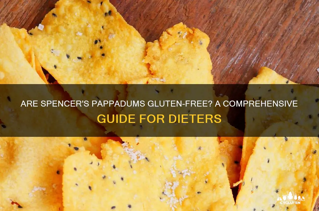 are spencers pappadums gluten free