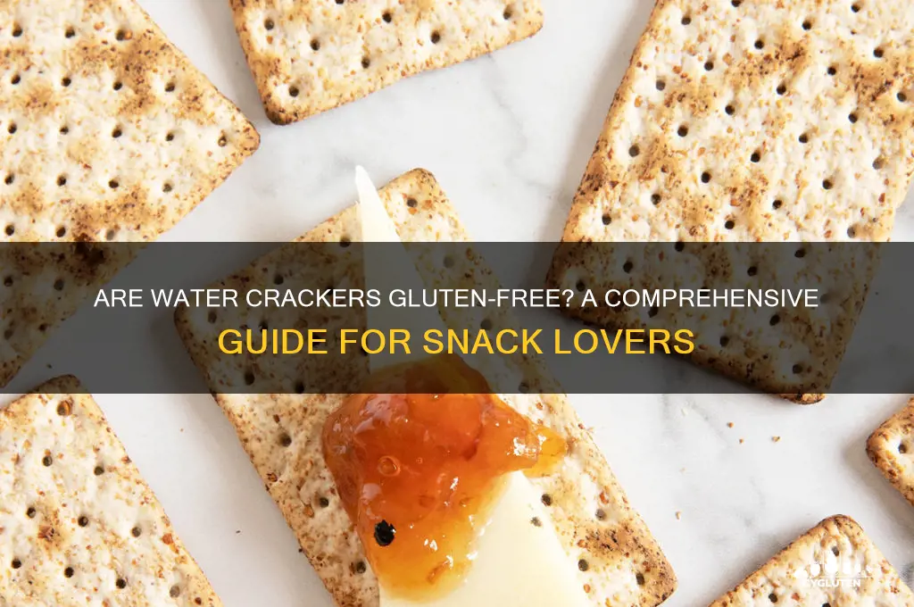 are water crackers gluten free