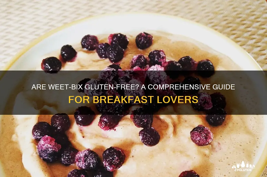 are weetbix gluten free