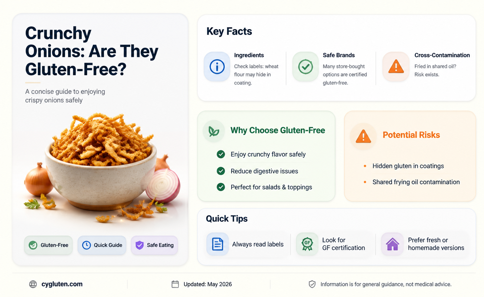 are crunchy onions gluten free