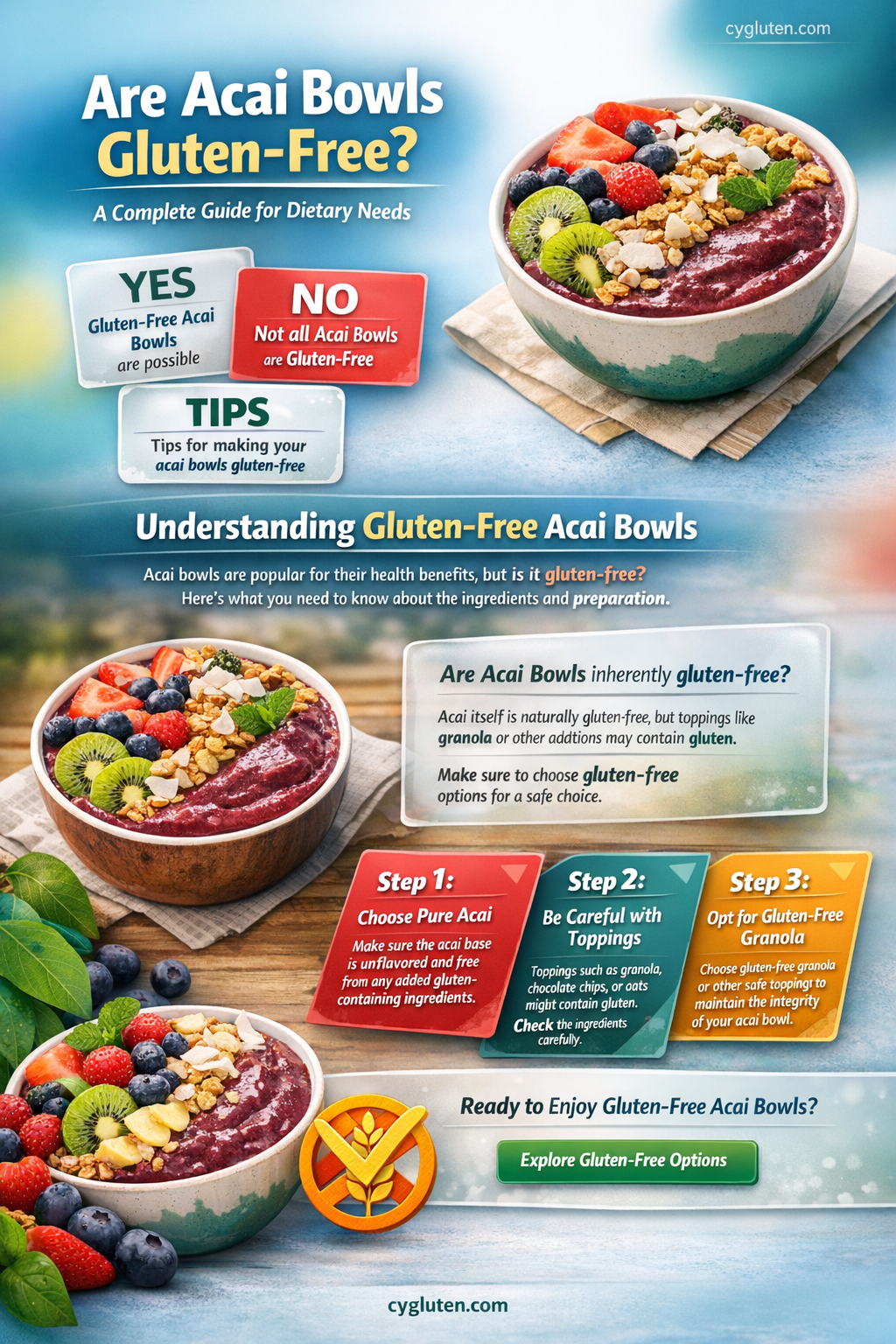 are acai bowl gluten free