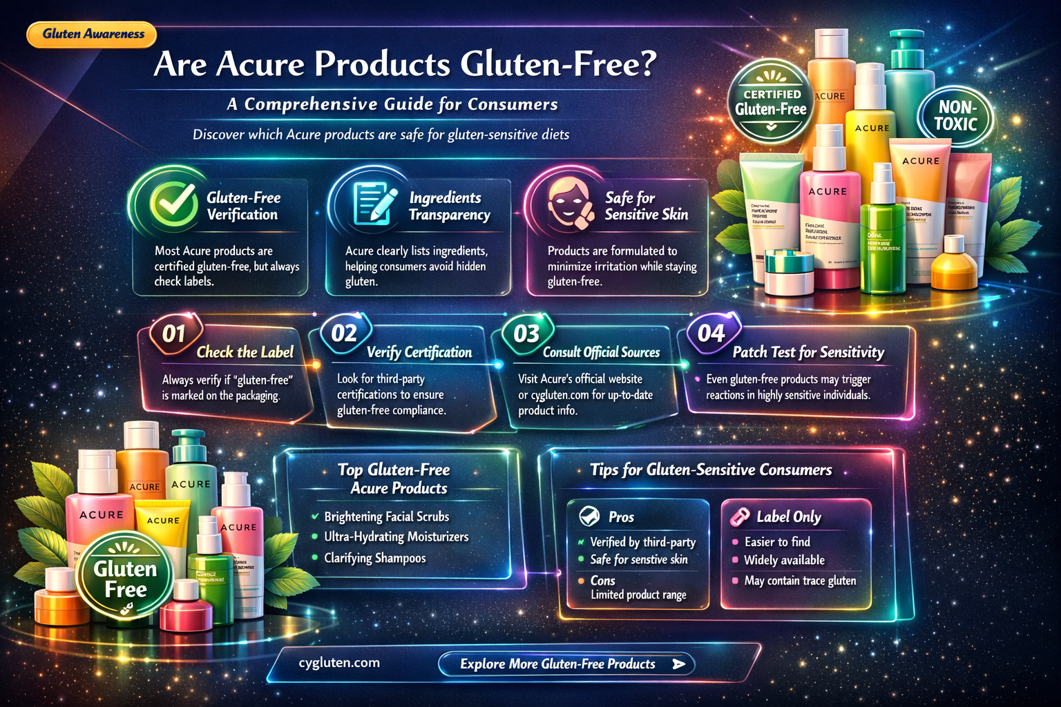 are acure products gluten free