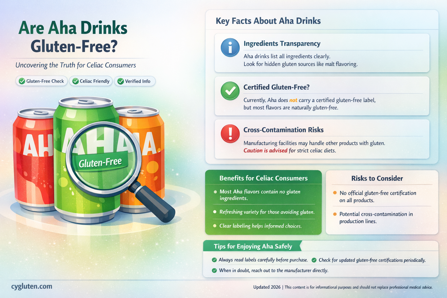 are aha drinks gluten free