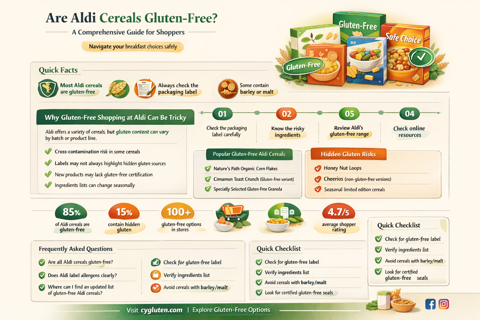 are aldi cereals gluten free