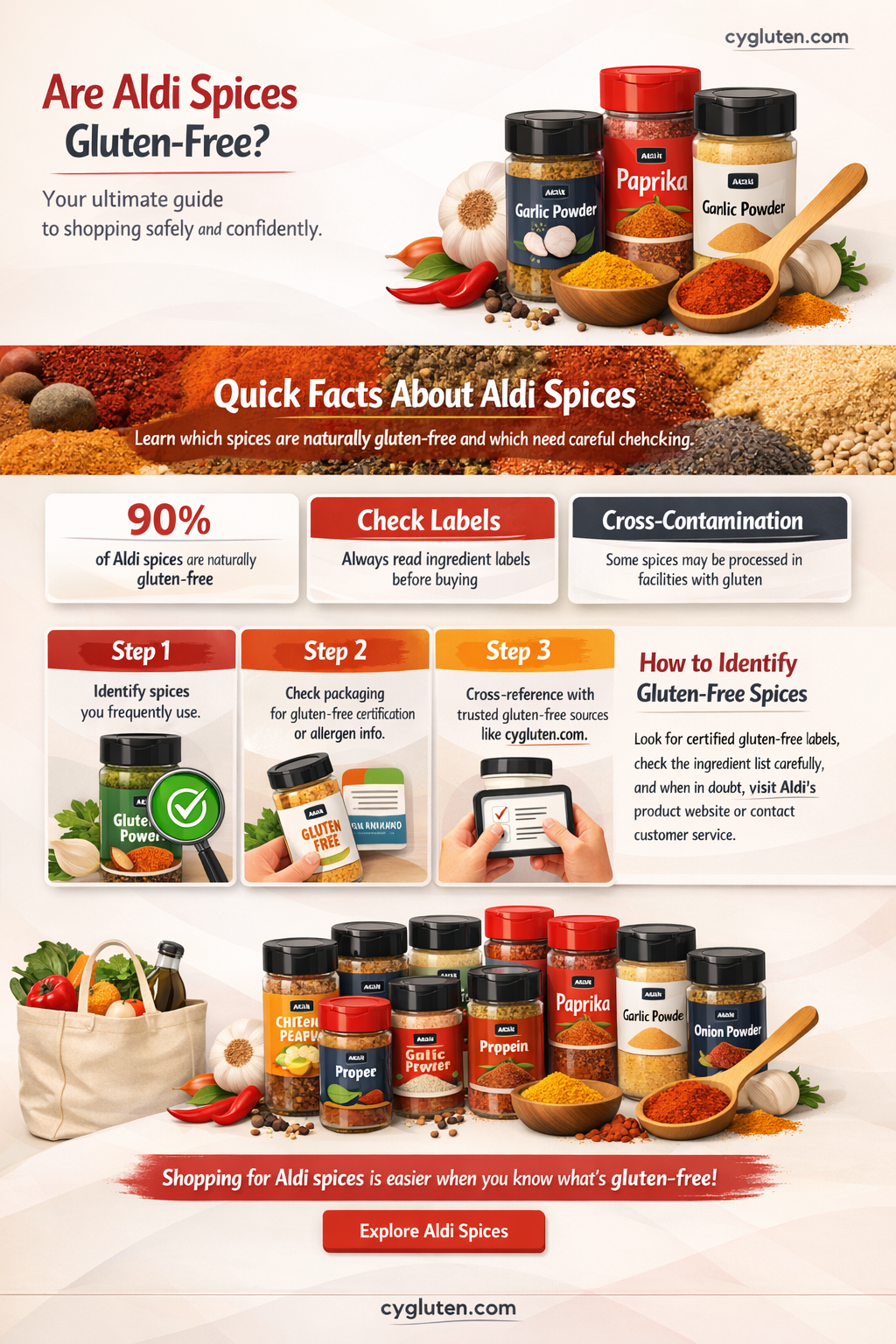 are aldi spices gluten free