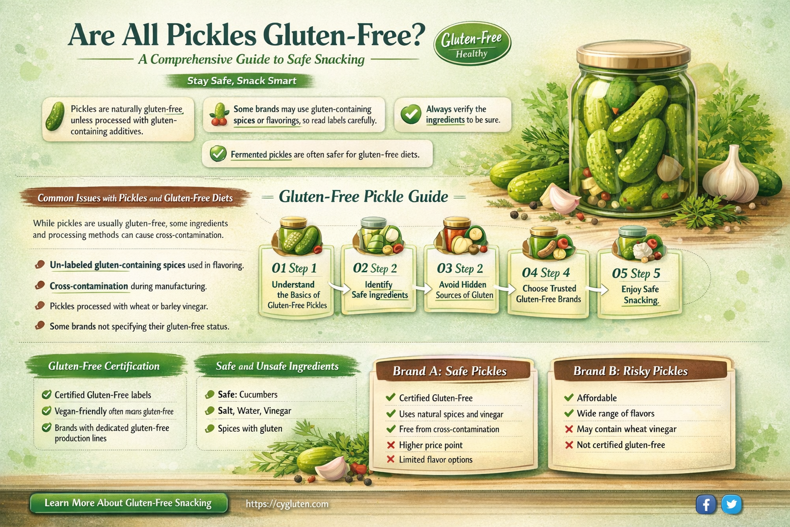 are all pickles gluten free