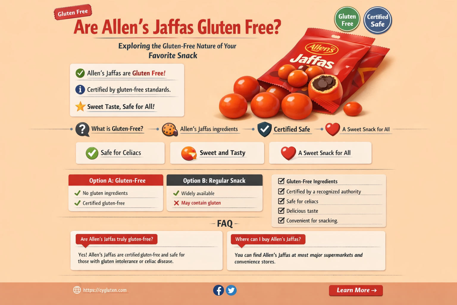 are allens jaffas gluten free