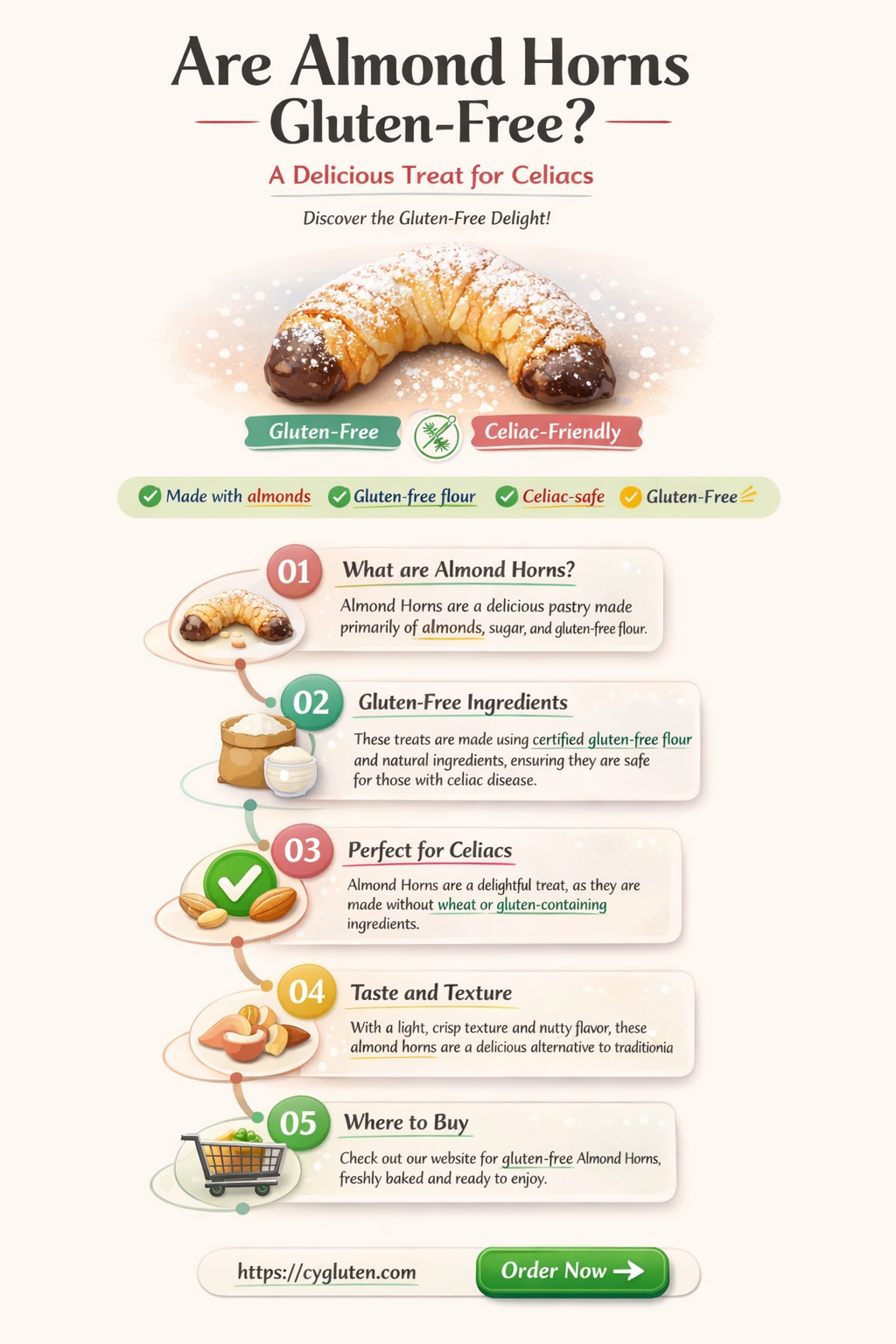 are almond horns gluten free