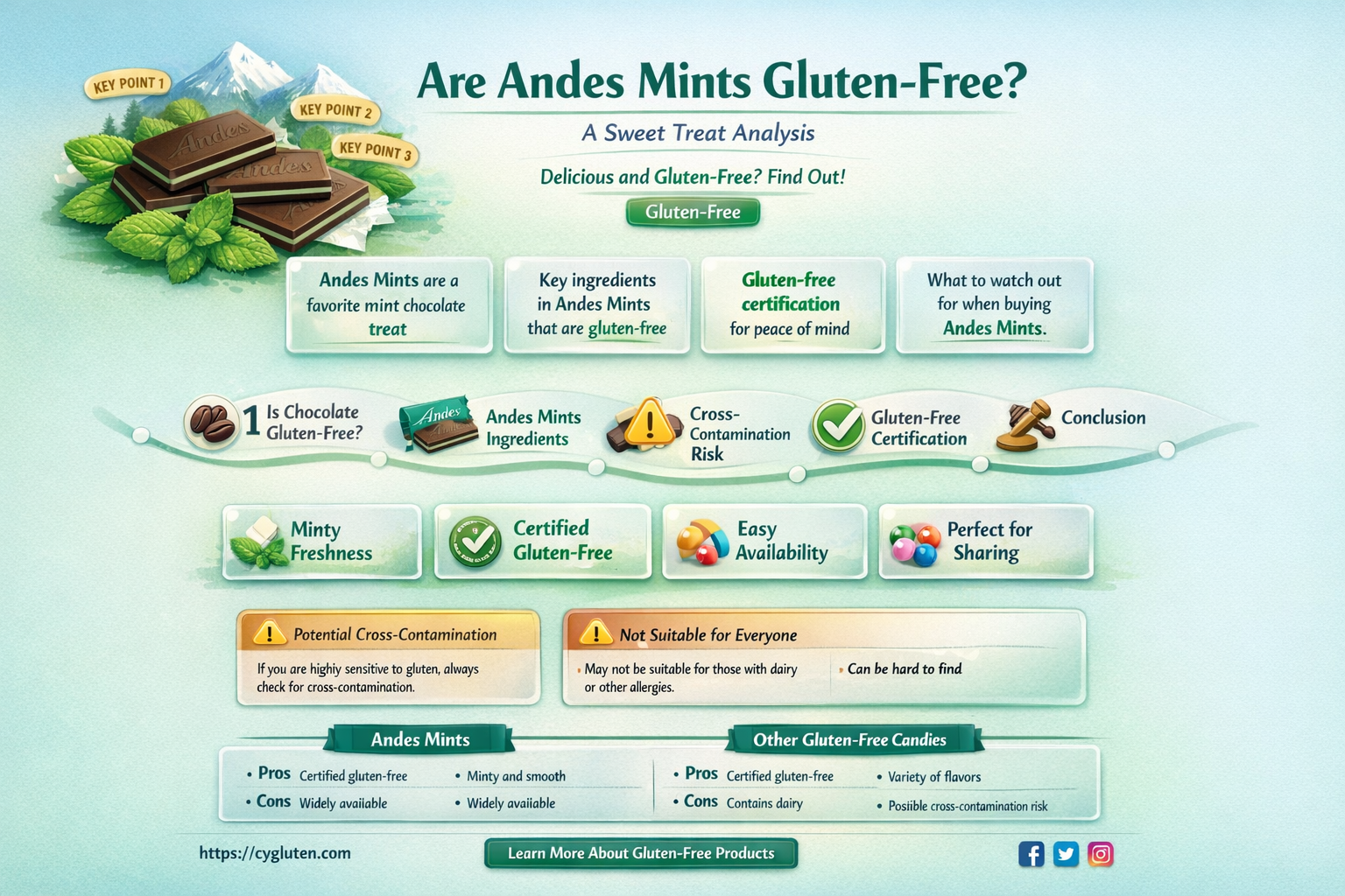 are andes candies gluten free