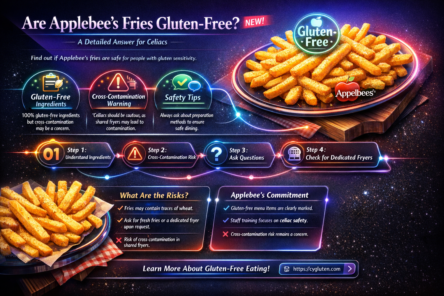 are applebees fries gluten free