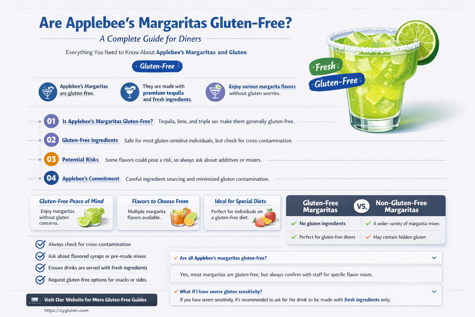 are applebees margaritas gluten free
