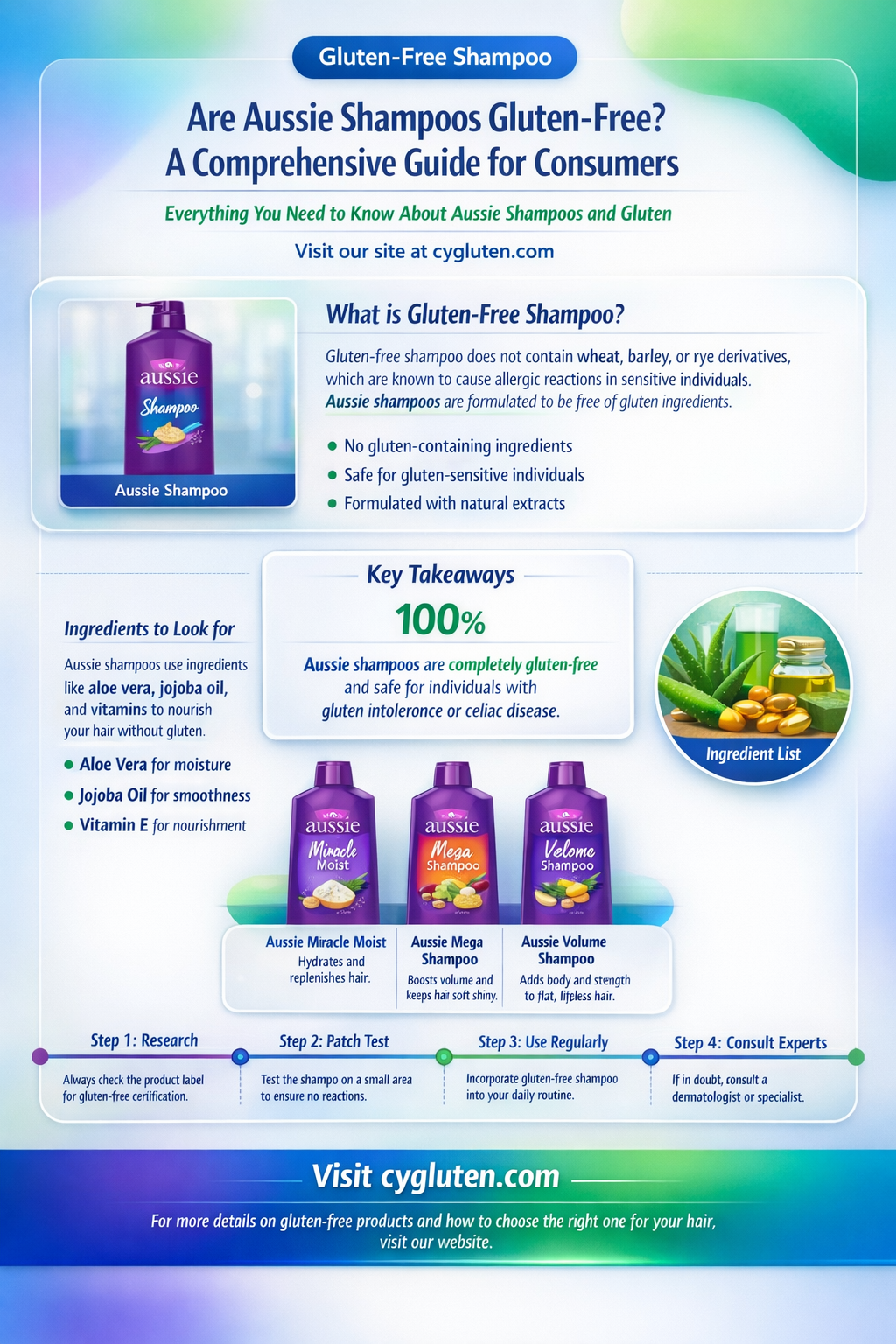 are aussie shampoos gluten free