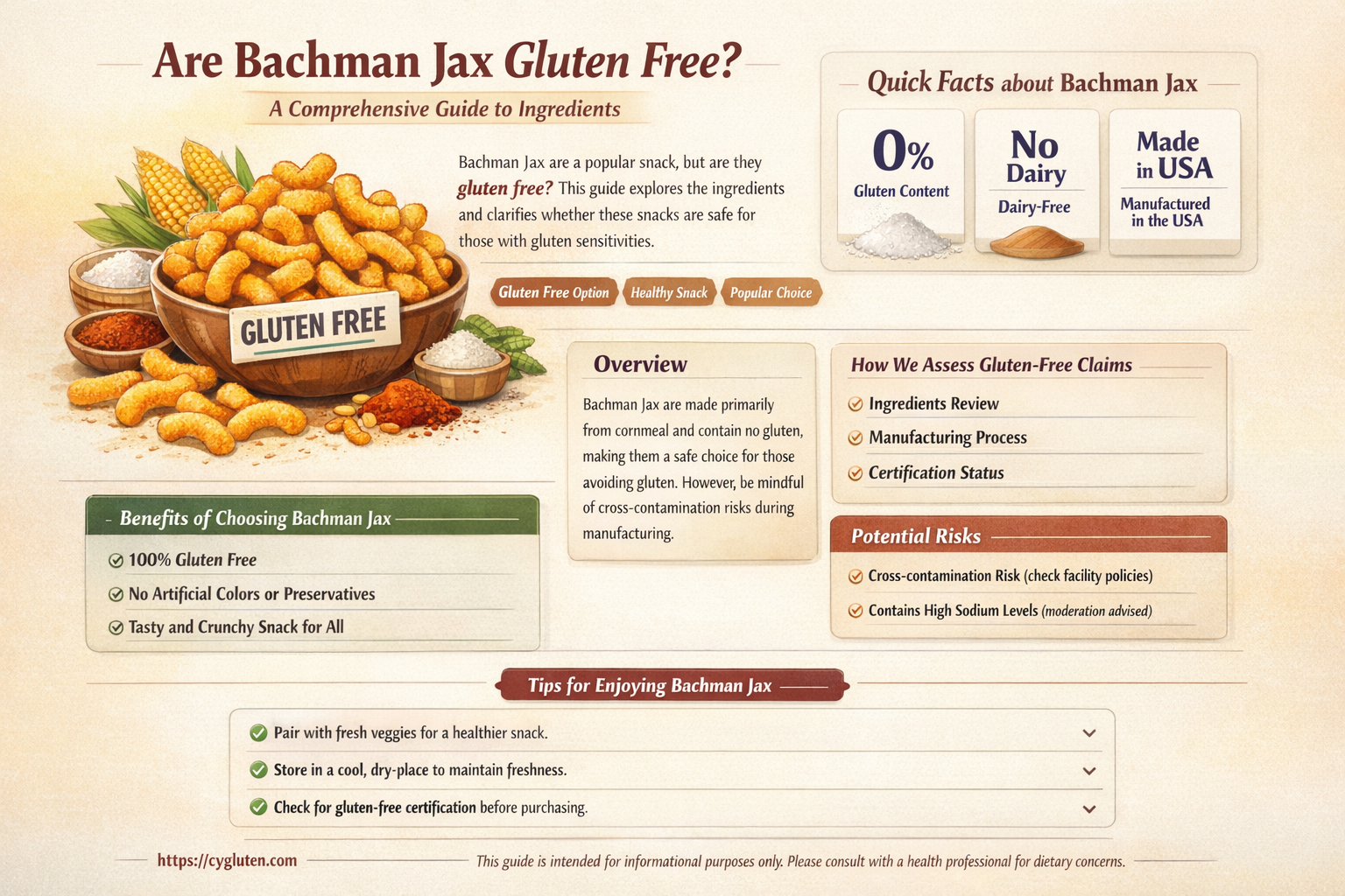 are bachman jax gluten free