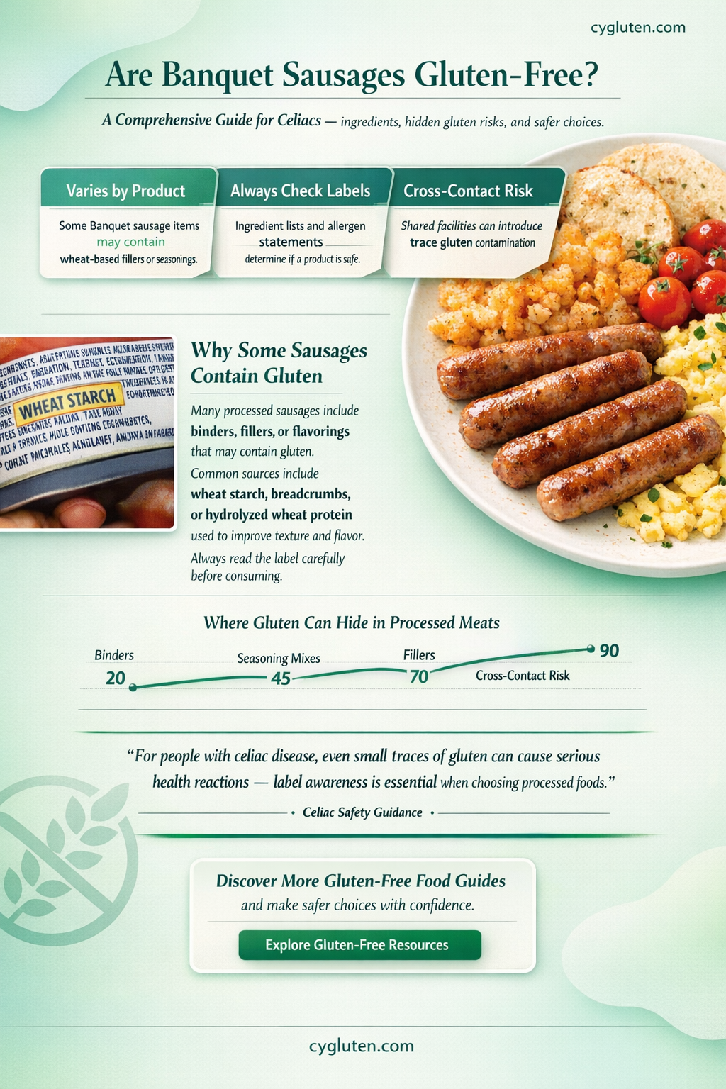 are banquet sausages gluten free