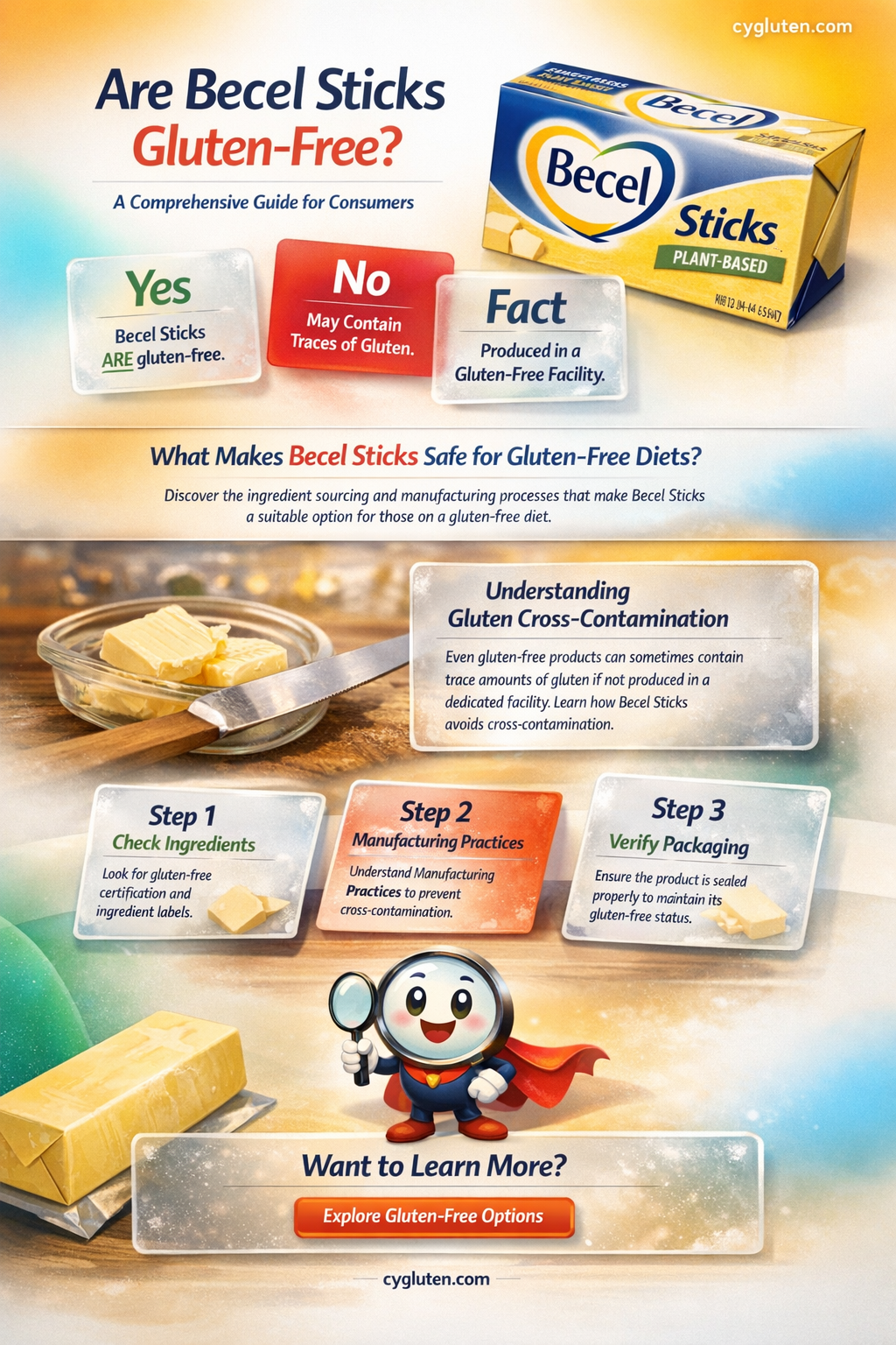 are becel sticks gluten free
