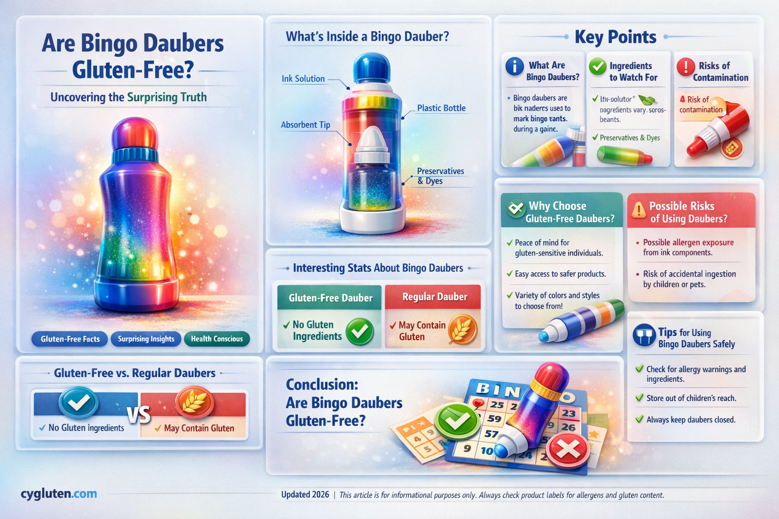 are bingo daubers gluten free