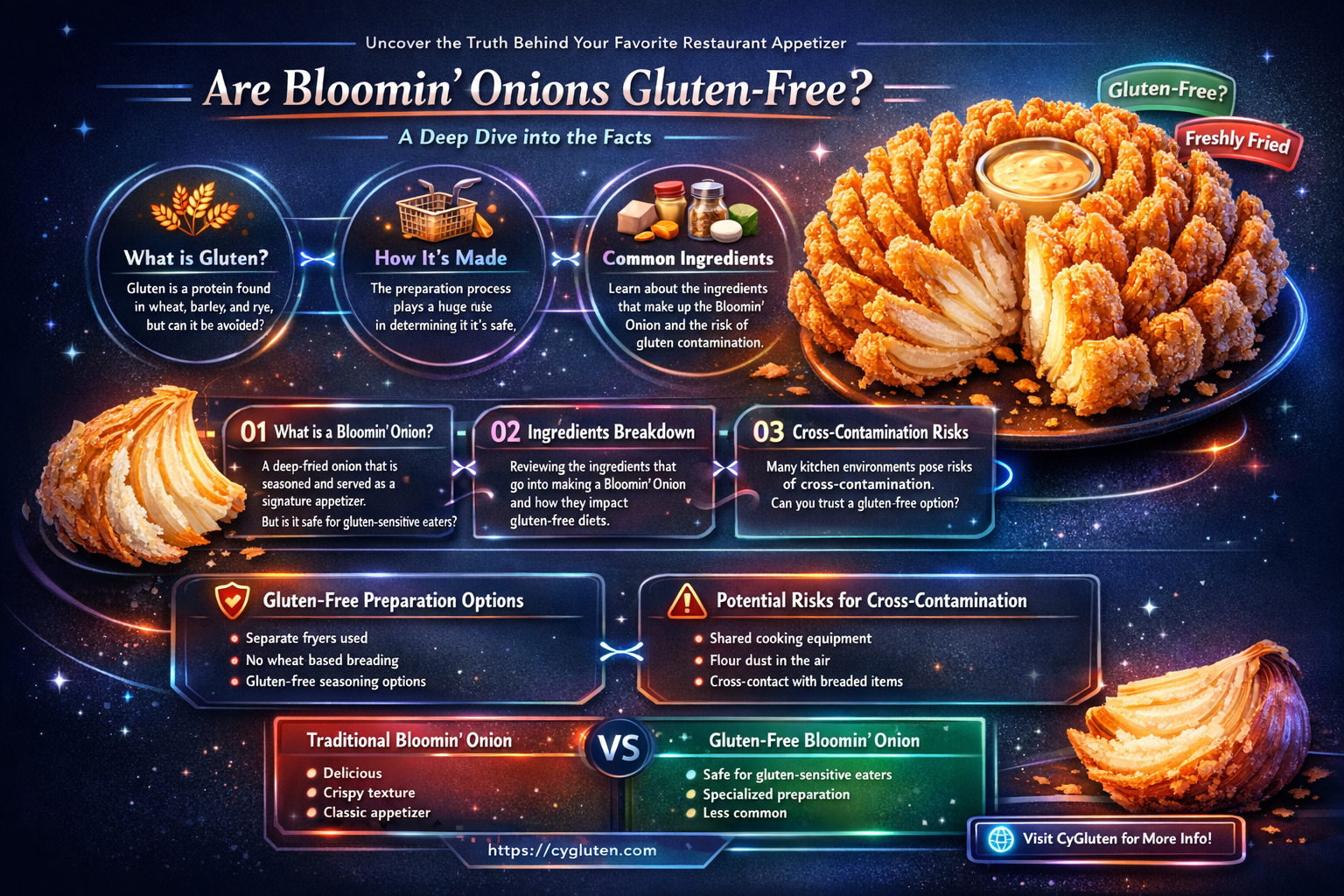 are bloomin onions gluten free