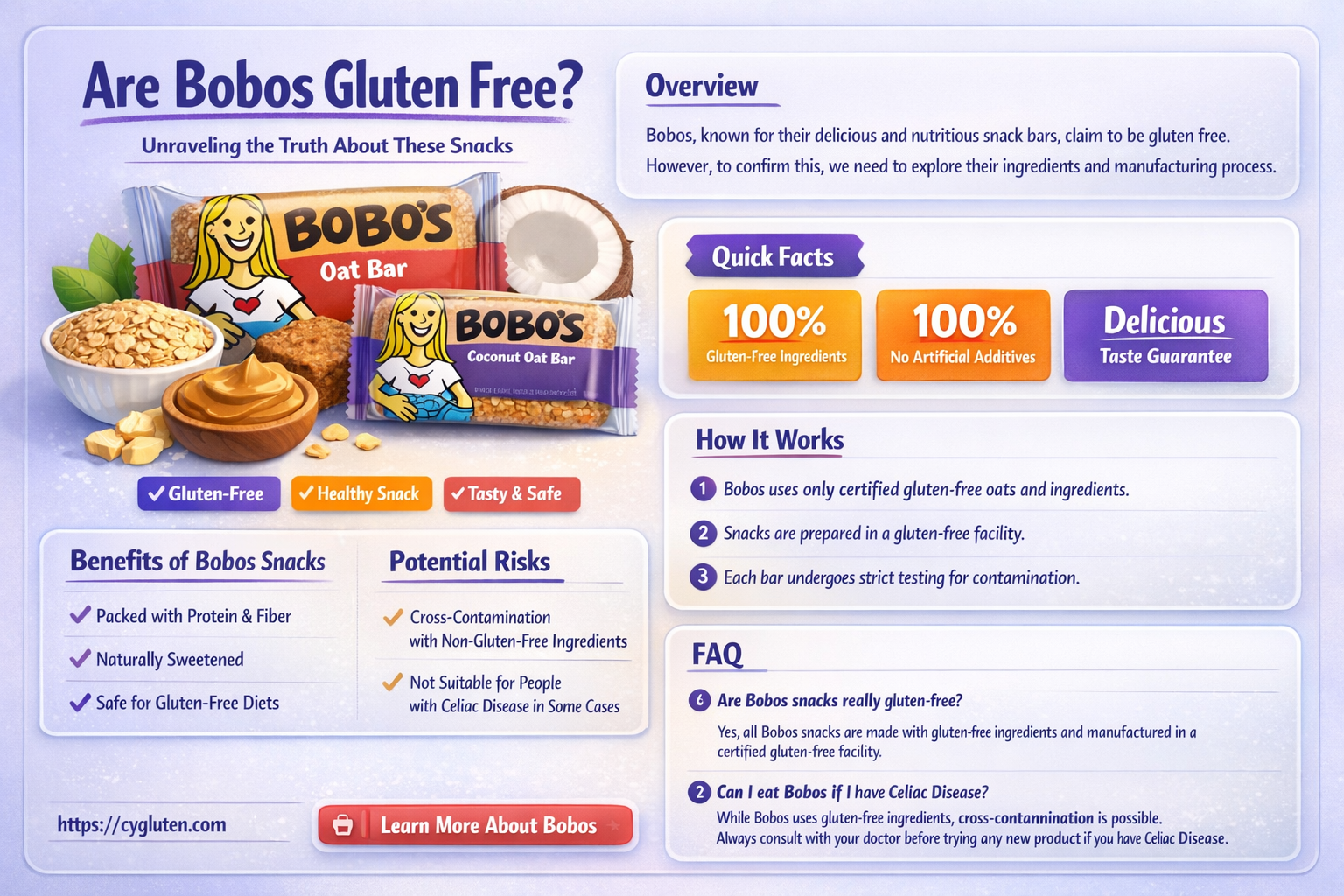 are bobos gluten free