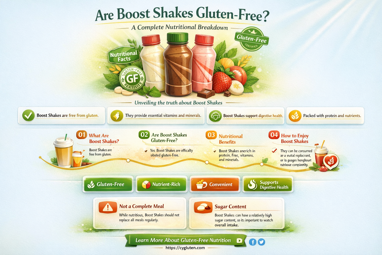 are boost shakes gluten free