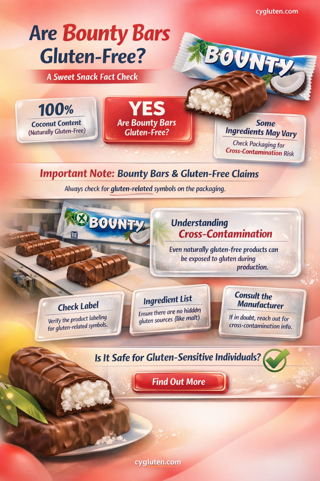 are bounty bars gluten free