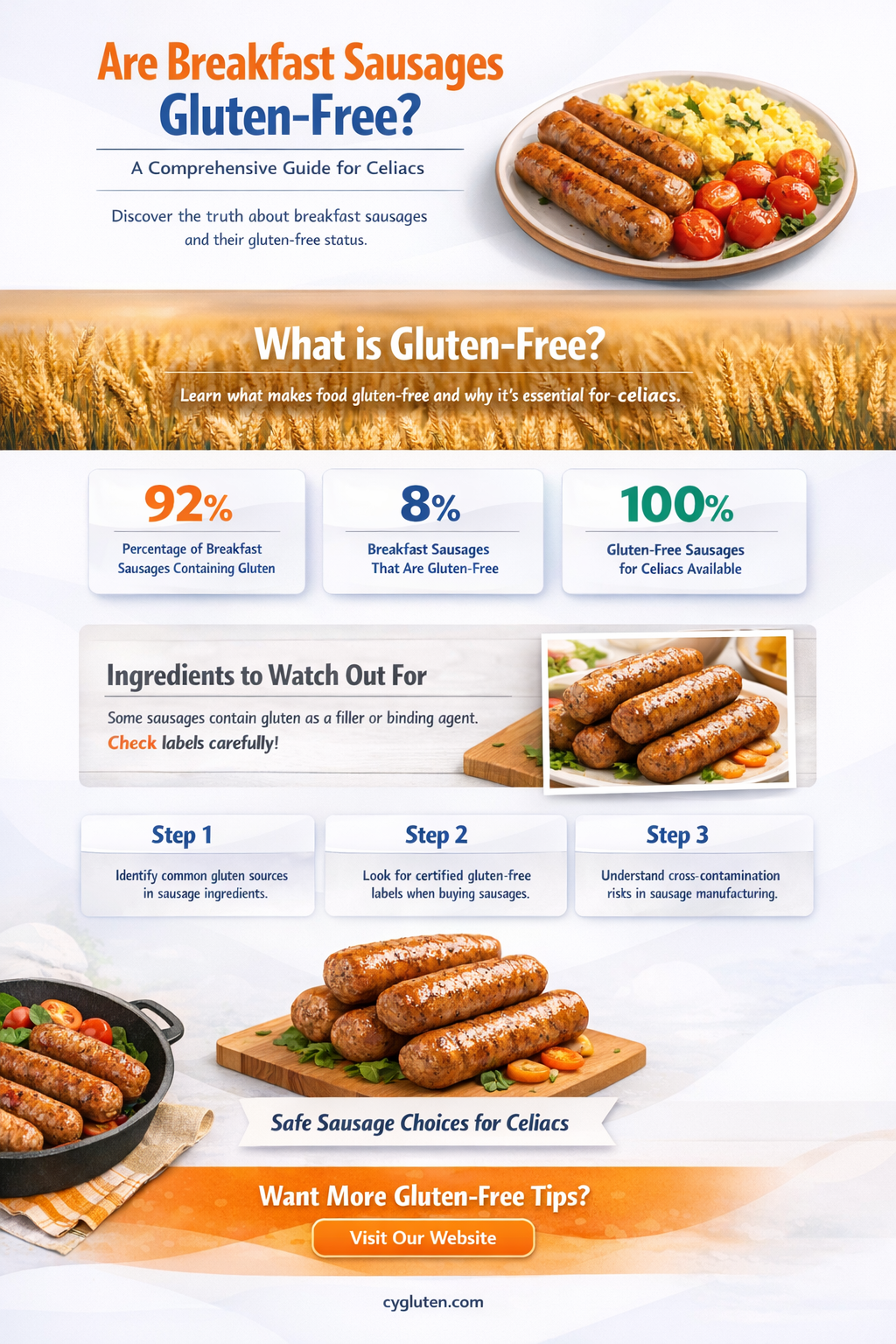 are breakfast sausages gluten free