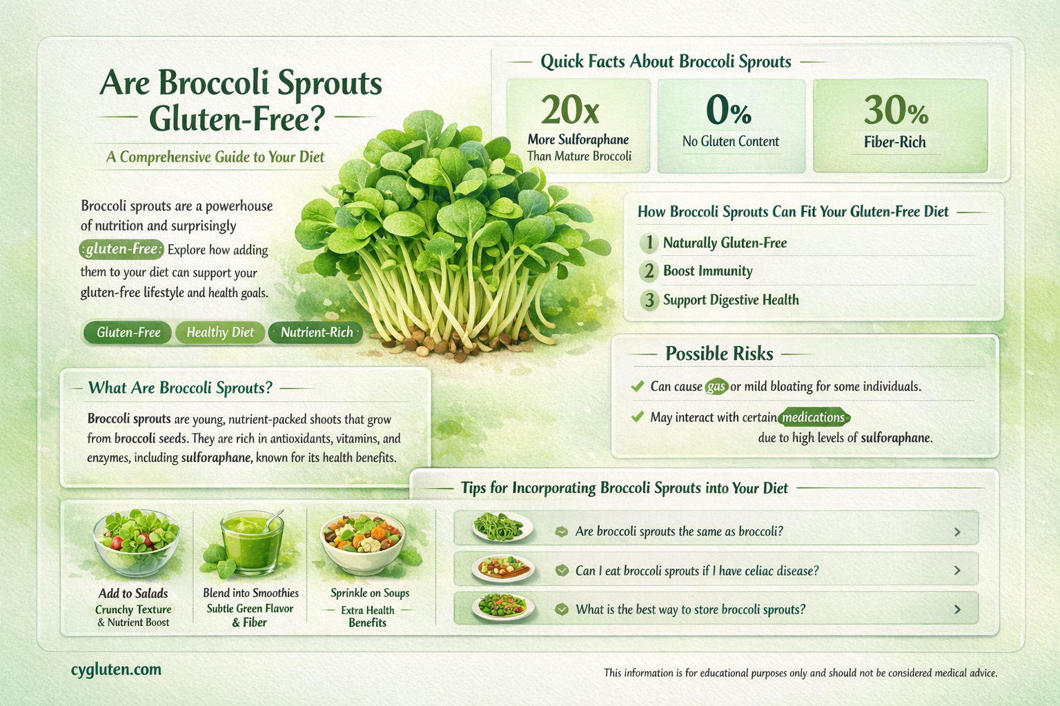 are broccoli sprouts gluten free