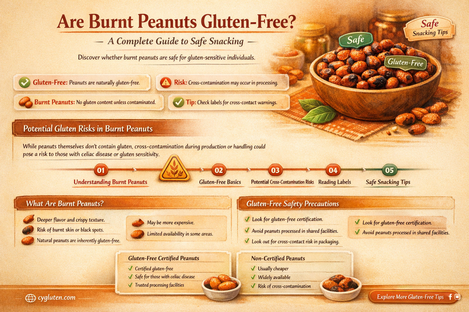 are burnt peanuts gluten free