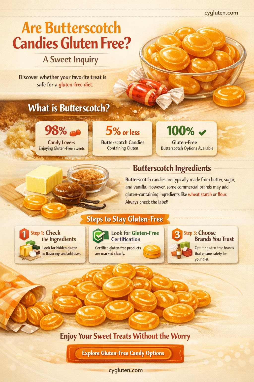 are butterscotch candies gluten free
