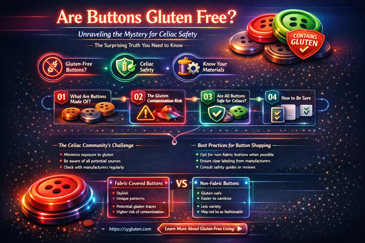 are buttons gluten free