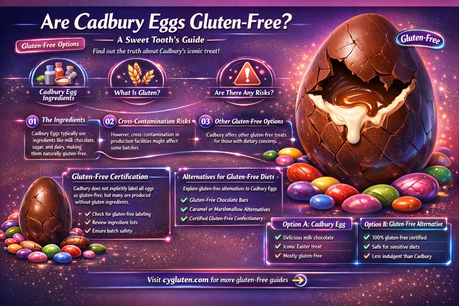 are cadberry eggs gluten free