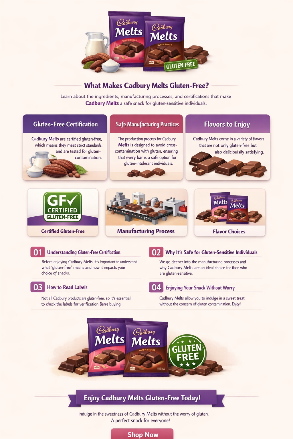 are cadbury melts gluten free
