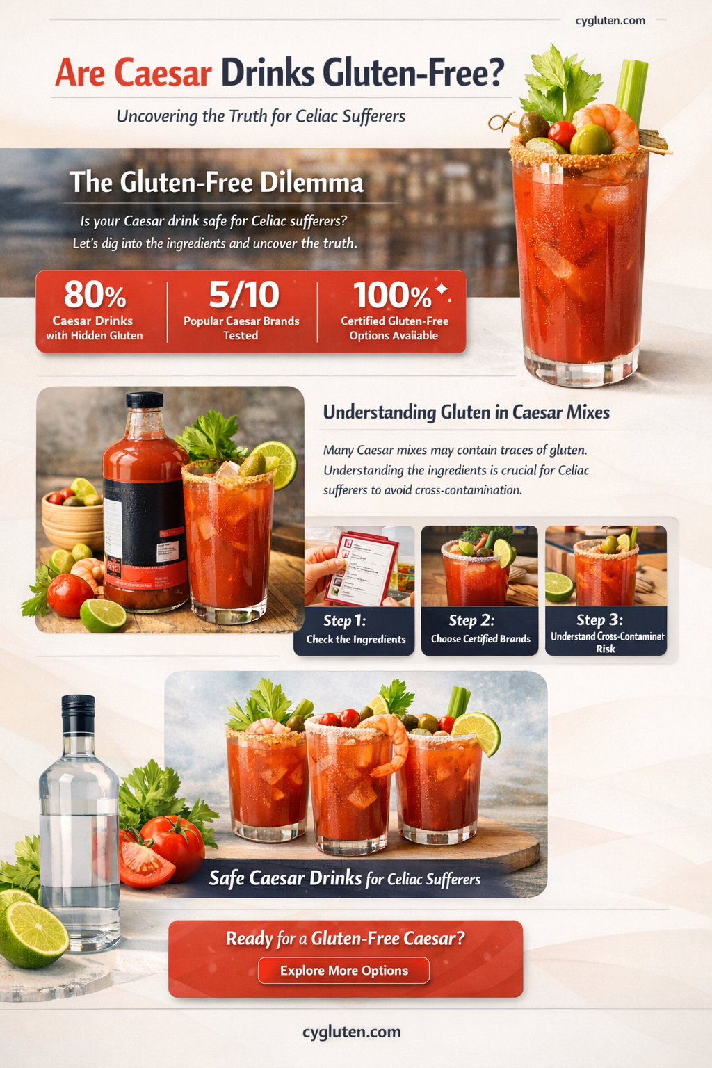are caesar drinks gluten free