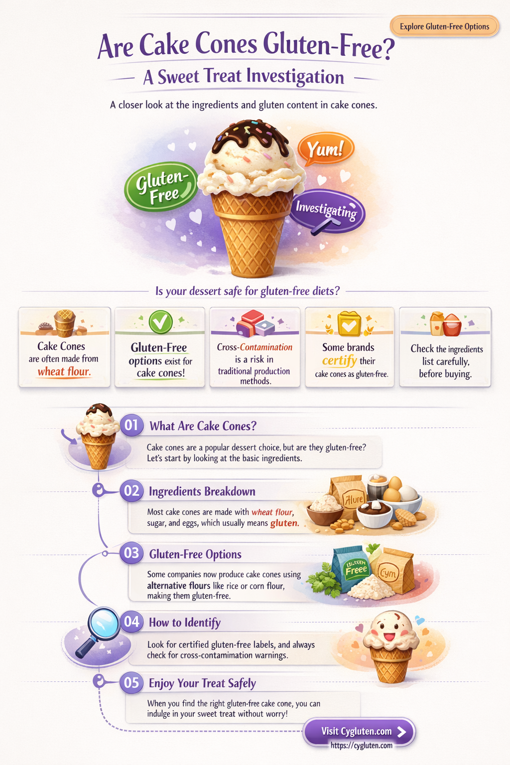 are cake cones gluten-free