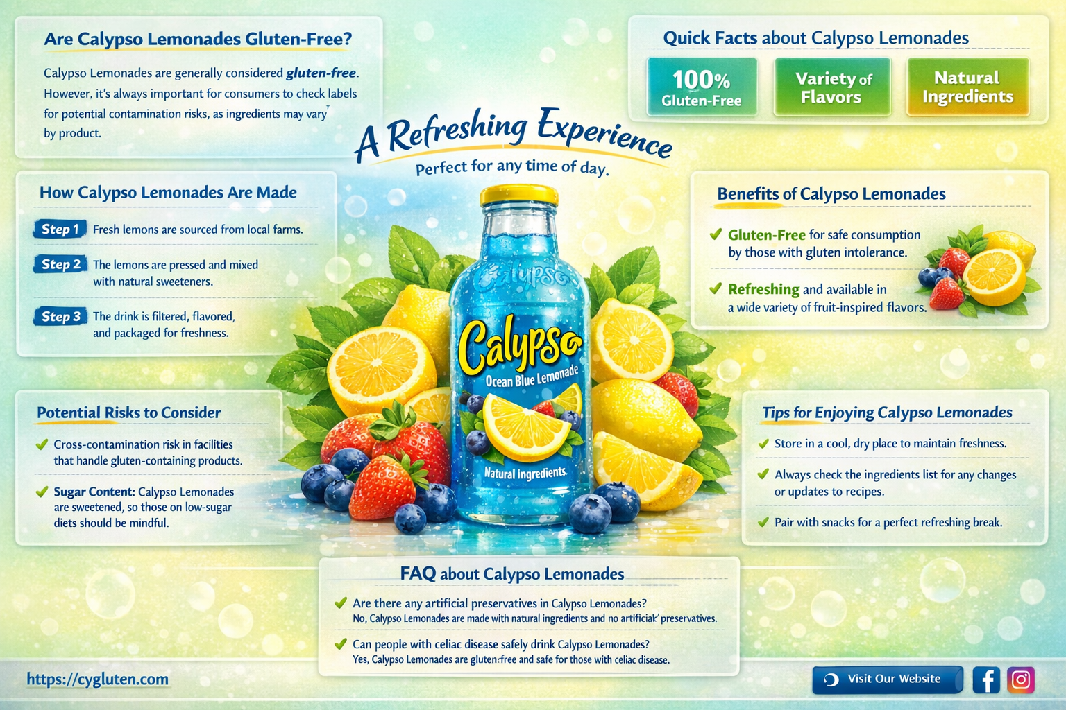 are calypso lemonades gluten free