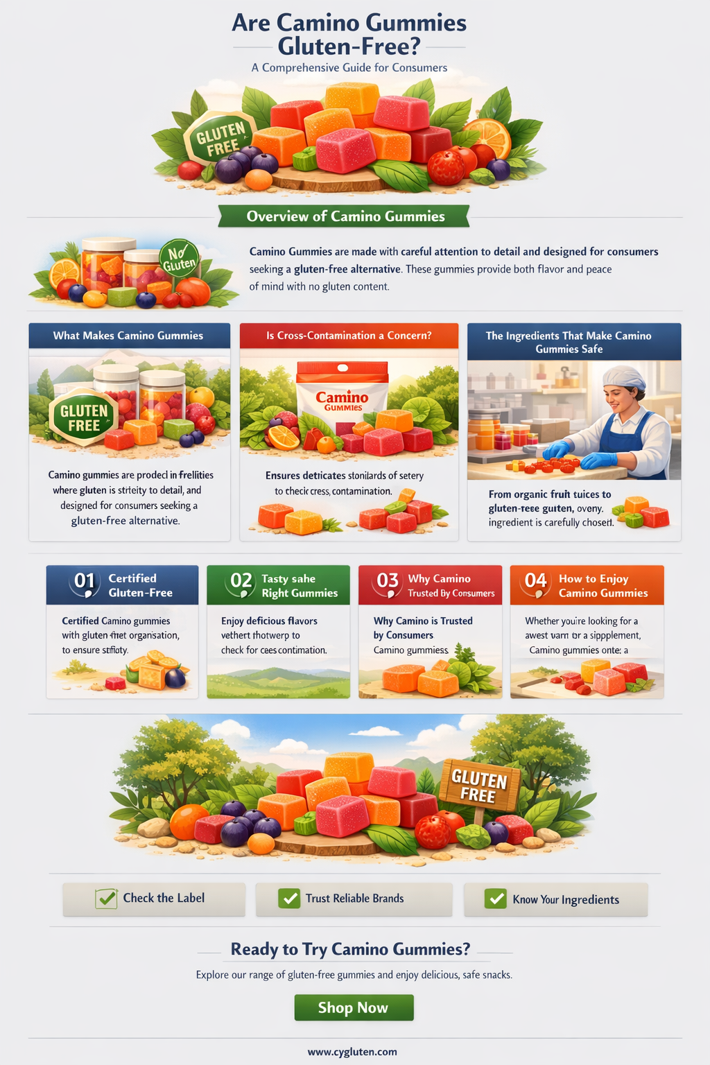 are camino gummies gluten free