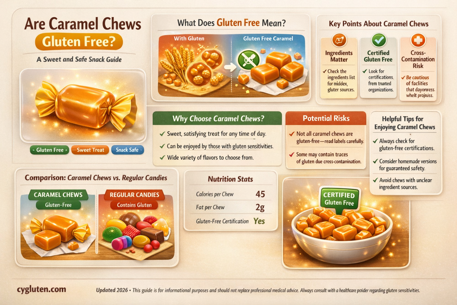 are caramel chews gluten free