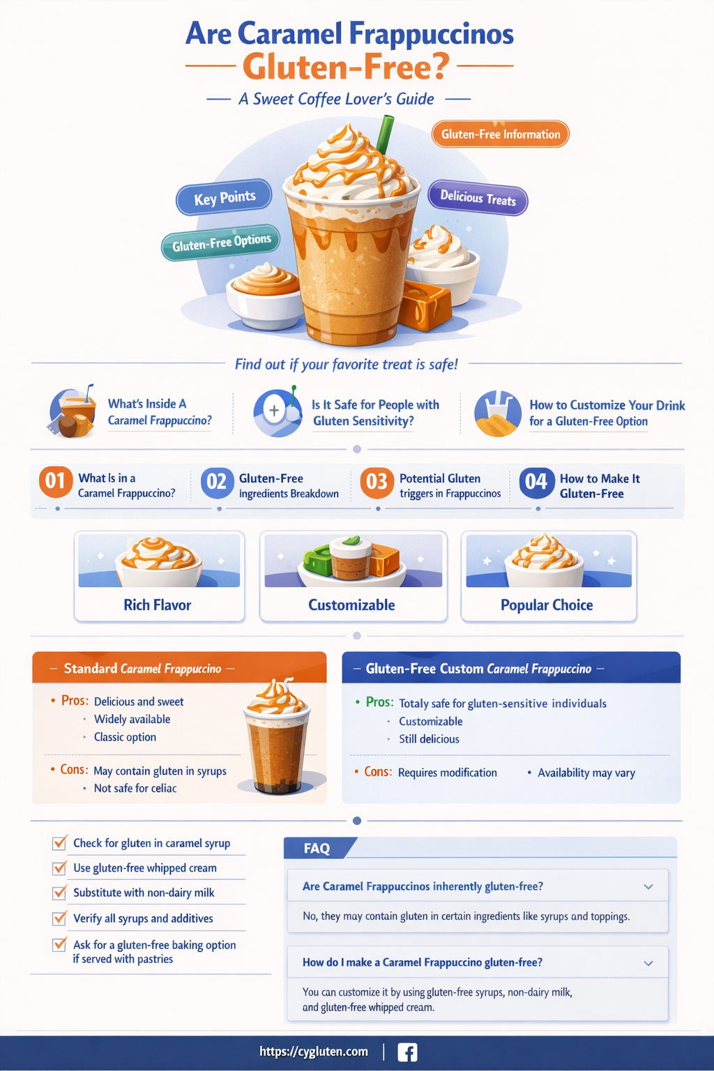 are caramel frappuccinos gluten free